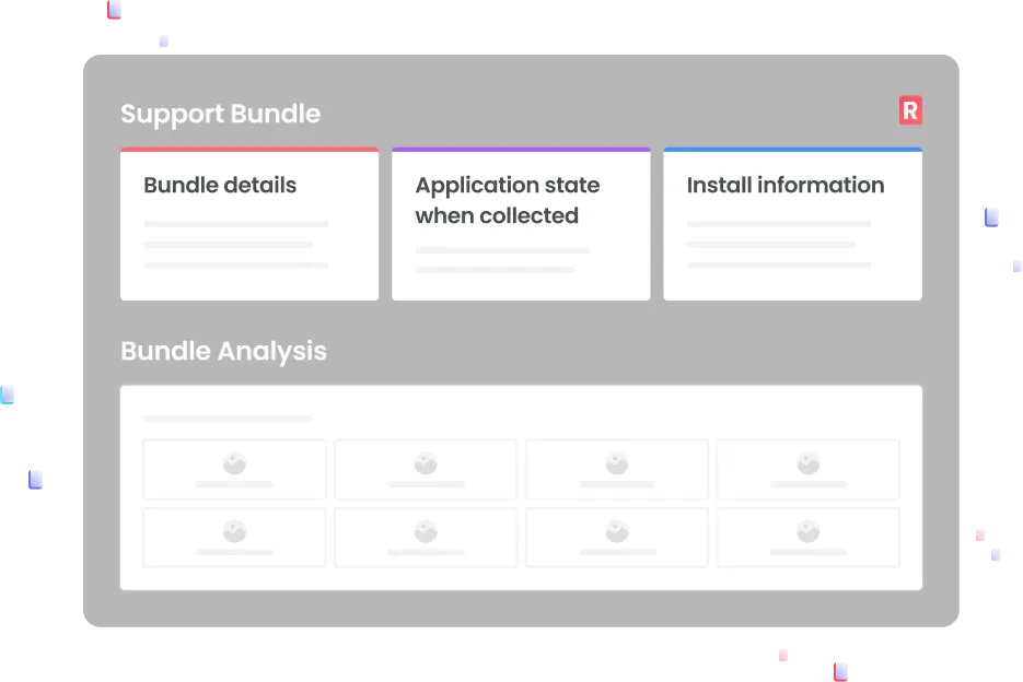 illustration representing a support bundle 